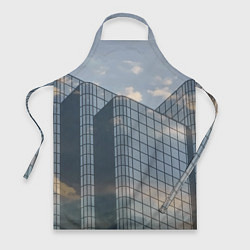 Фартук кулинарный Городское небо и зеркальная многоэтажка, цвет: 3D-принт