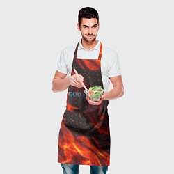 Фартук кулинарный God of war fire steel, цвет: 3D-принт — фото 2