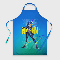 Фартук кулинарный Neon Valorant, цвет: 3D-принт