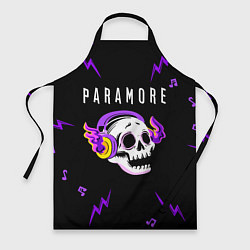 Фартук кулинарный Paramore неоновый череп, цвет: 3D-принт