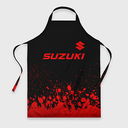 Фартук кулинарный Suzuki - red gradient посередине, цвет: 3D-принт