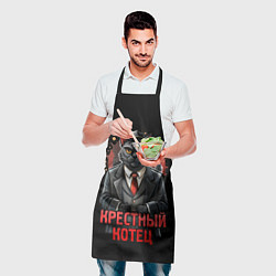 Фартук кулинарный Полосатый крестный котец мафиози, цвет: 3D-принт — фото 2