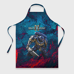 Фартук кулинарный Warhammer 40000 space marine 2 ультрамарин, цвет: 3D-принт