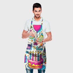 Фартук кулинарный Праздник 90х игры сладости и ностальгия, цвет: 3D-принт — фото 2