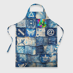 Фартук кулинарный Пэчворк с игровыми значками, цвет: 3D-принт