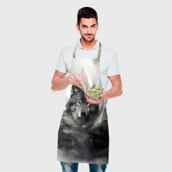Фартук кулинарный Голова серого волка, цвет: 3D-принт — фото 2