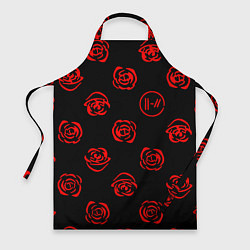 Фартук Twenty one pilots rose pattern