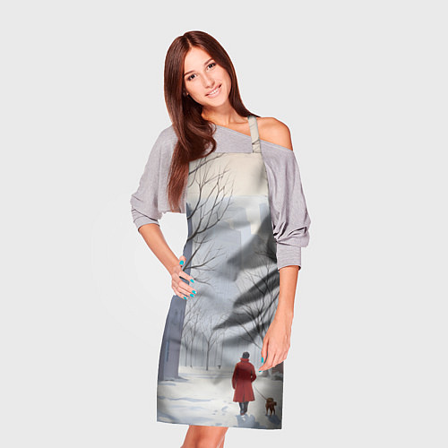 Фартук Прогулка зима / 3D-принт – фото 3