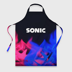 Фартук кулинарный Sonic neon flame, цвет: 3D-принт