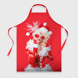 Фартук кулинарный Креативная снегурочки - высокая мода, цвет: 3D-принт