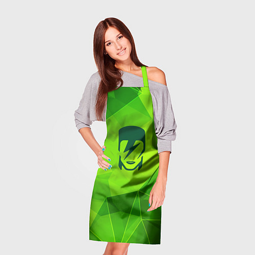 Фартук David Bowie green poly / 3D-принт – фото 3