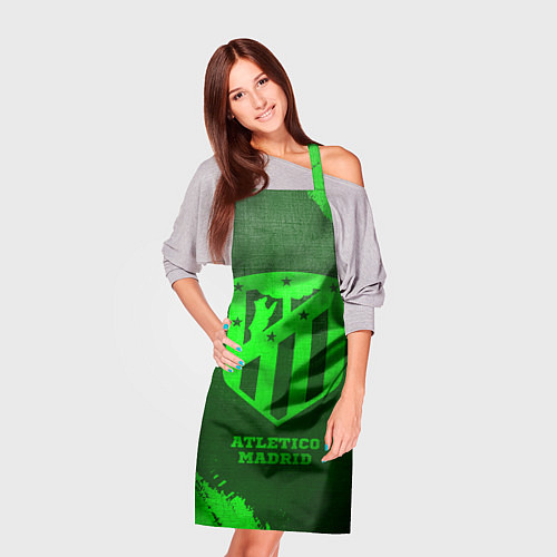 Фартук Atletico Madrid - green gradient / 3D-принт – фото 3