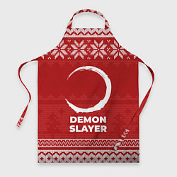 Фартук кулинарный Новогодний Demon Slayer, цвет: 3D-принт