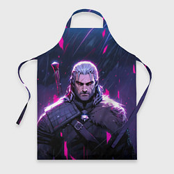 Фартук кулинарный Geralt - neon rain, цвет: 3D-принт