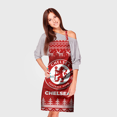 Фартук Новогодний Chelsea с оленями / 3D-принт – фото 3