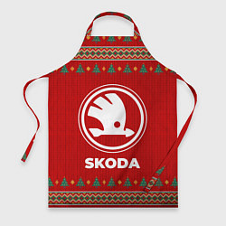 Фартук кулинарный Skoda new year, цвет: 3D-принт