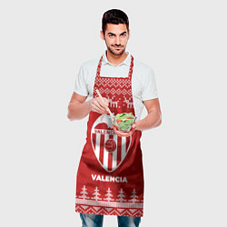 Фартук кулинарный Новогодний Valencia с оленями, цвет: 3D-принт — фото 2