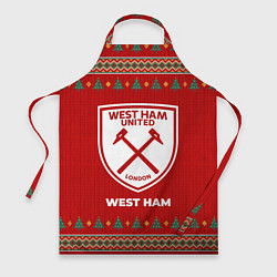 Фартук кулинарный West Ham new year, цвет: 3D-принт