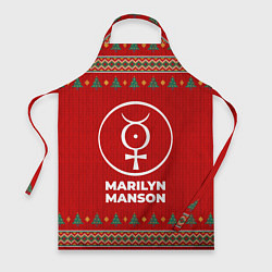 Фартук кулинарный Marilyn Manson new year, цвет: 3D-принт