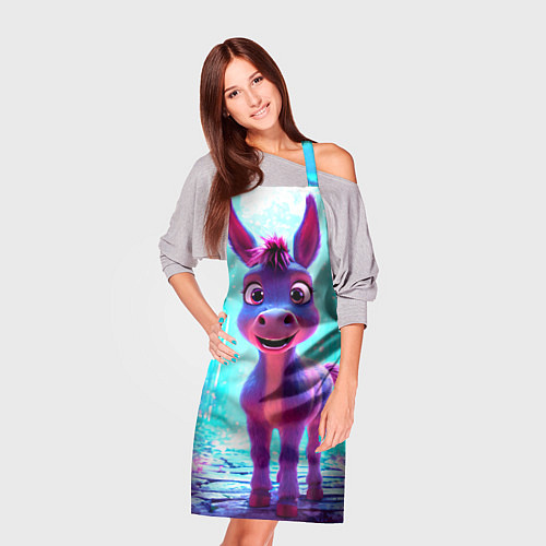 Фартук Ослик в неоновых искрах / 3D-принт – фото 3