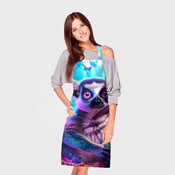 Фартук кулинарный Лемур в сказочном лесу, цвет: 3D-принт — фото 2