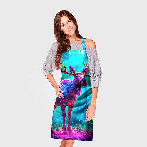 Фартук Лось в сереневом свете / 3D-принт – фото 3