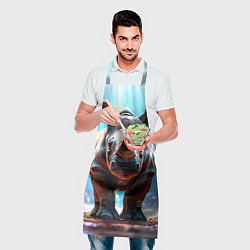 Фартук кулинарный Носорог в лучах, цвет: 3D-принт — фото 2