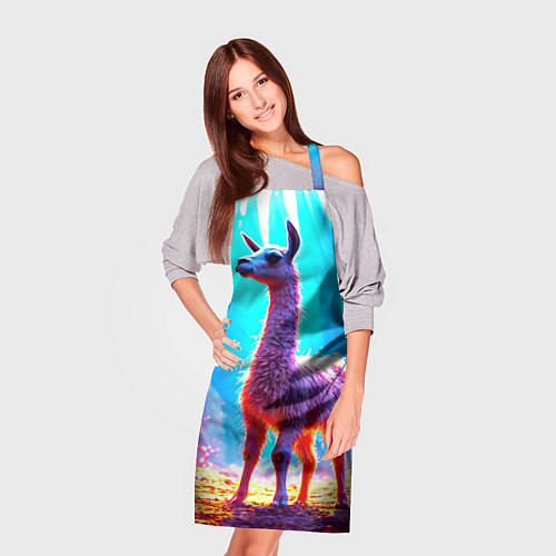 Фартук Лама в неоновых лучах / 3D-принт – фото 3