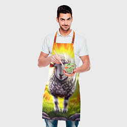 Фартук кулинарный Овечка в ярких лучах, цвет: 3D-принт — фото 2