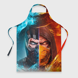 Фартук кулинарный Mortal Kombat - Саб-зиро и Скорпион, цвет: 3D-принт