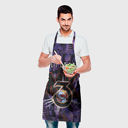 Фартук кулинарный Ultimate mortal kombat logo, цвет: 3D-принт — фото 2