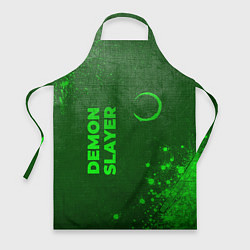 Фартук кулинарный Demon Slayer - green gradient вертикально, цвет: 3D-принт