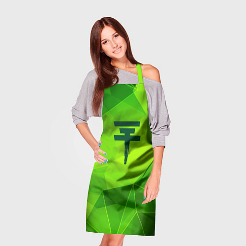 Фартук Tokio Hotel green poly / 3D-принт – фото 3