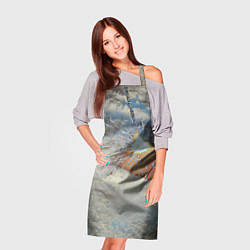 Фартук кулинарный Искрящийся мандарин на снегу, цвет: 3D-принт — фото 2