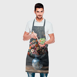 Фартук кулинарный Натюрморт с букетом, цвет: 3D-принт — фото 2