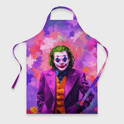 Фартук кулинарный Джокер и фиолетовые краски, цвет: 3D-принт