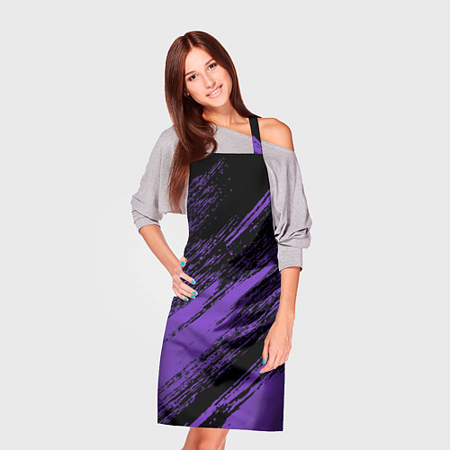 Фартук The color is purple and black / 3D-принт – фото 3