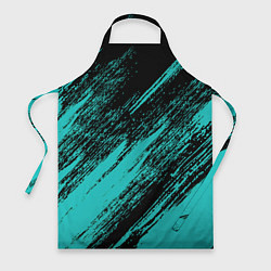 Фартук кулинарный The color is black and light blue, цвет: 3D-принт