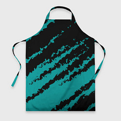 Фартук кулинарный The color is black and light blue, цвет: 3D-принт