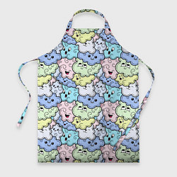 Фартук кулинарный Милые облачка мультяшные, цвет: 3D-принт