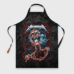 Фартук кулинарный Metallica - electric skeleton, цвет: 3D-принт