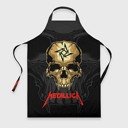 Фартук кулинарный Metallica - skull with fangs, цвет: 3D-принт