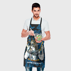 Фартук кулинарный Metallica - skeleton and butterflies, цвет: 3D-принт — фото 2