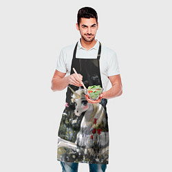 Фартук кулинарный Единорожка с золотыми копытами, цвет: 3D-принт — фото 2