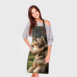 Фартук кулинарный Единорожка кофейного цвета, цвет: 3D-принт — фото 2