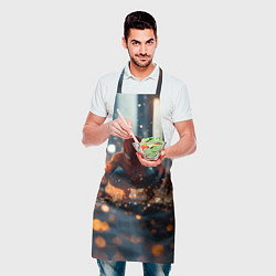 Фартук кулинарный Человек паук и золотая пыльца, цвет: 3D-принт — фото 2