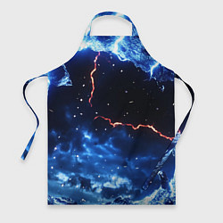 Фартук кулинарный Звезды и молнии в разломе плит, цвет: 3D-принт
