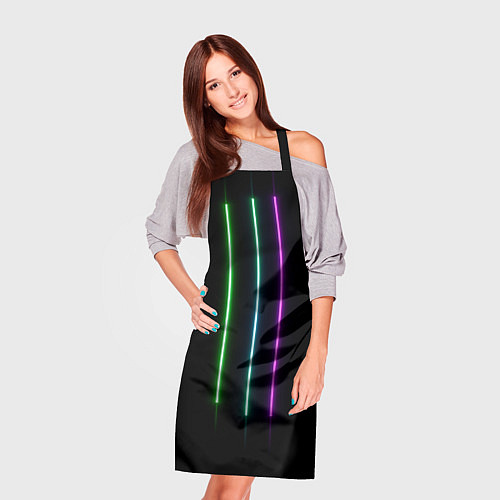 Фартук Neon stripes / 3D-принт – фото 3