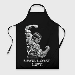 Фартук кулинарный Арнольд - живи люби расти, цвет: 3D-принт