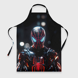 Фартук кулинарный Спайдер-мен в мото костюме, цвет: 3D-принт
